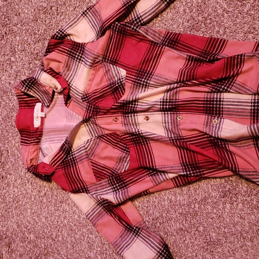Eden & Olivia Size S Red plaid dress shirt